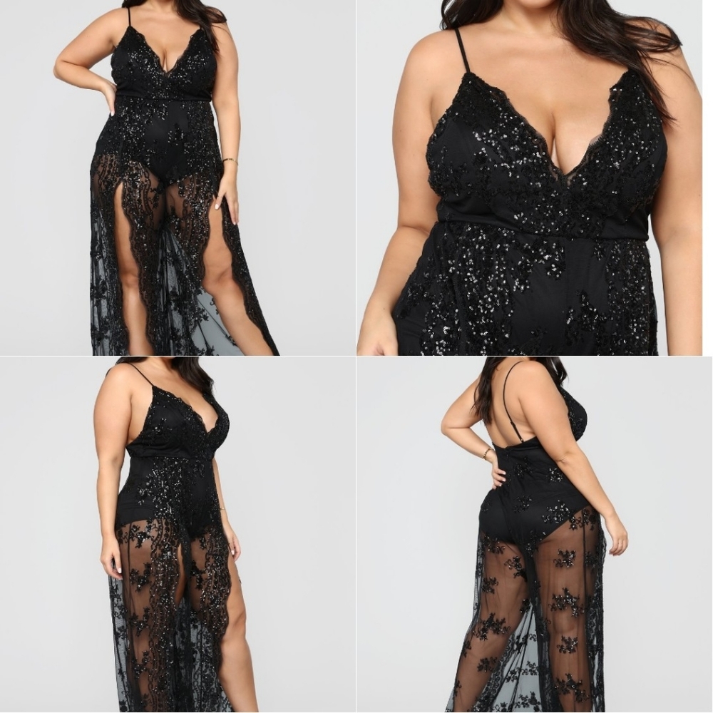 Hidden Hills Lace Sequin Jumpsuit